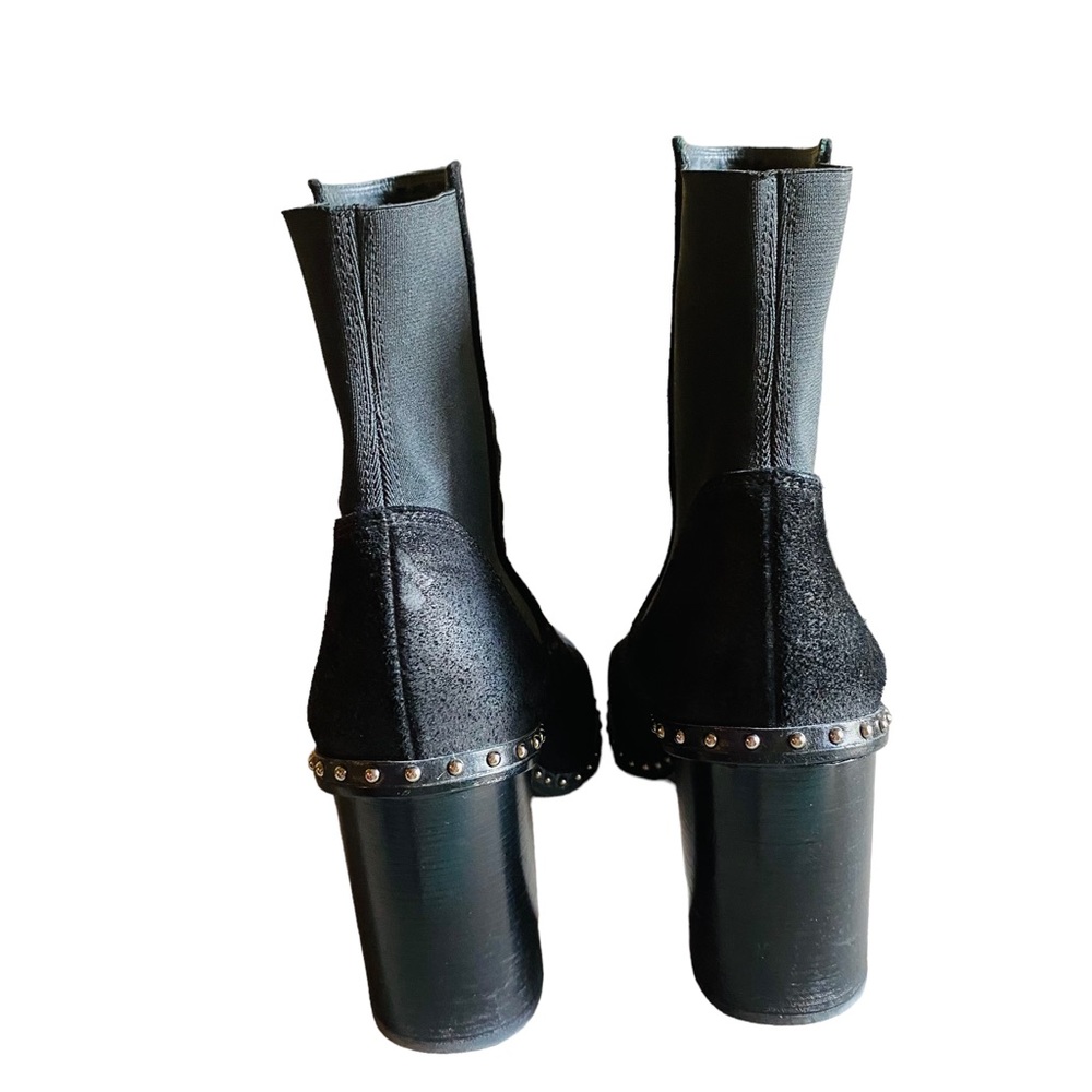 Rag & Bone Romi Waxy Studded Suede Boot in Black - Picture 6 of 9